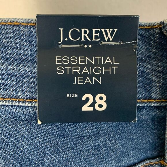 NWT J. Crew Essential Straight Leg All Day Stretch High Rise Cropped Jeans Sz 28 - Picture 5 of 9